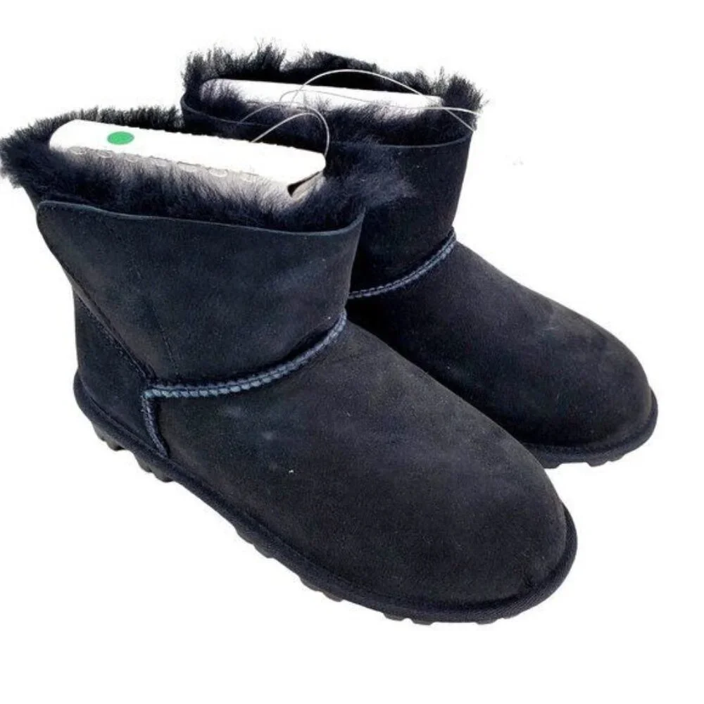 Kirkland 2 Kids Boots Suede Fur Boots Winter Snow Shearling Genuine Sheepskin